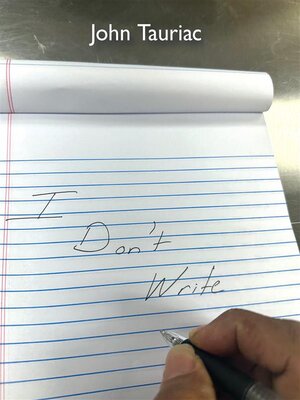 cover image of I don't write